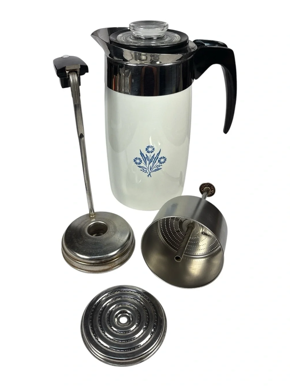 Corning Ware Blue Cornflower 10 Cup Electric Percolator Coffee Pot NO Cord